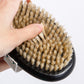 Wanmei Bath Brush, Beech Wood Bath Brush, Solid Wood Black Dry Brush, Cleaning Brush, Boar Bristle Brush, Exfoliating Brush, Bath Brush
